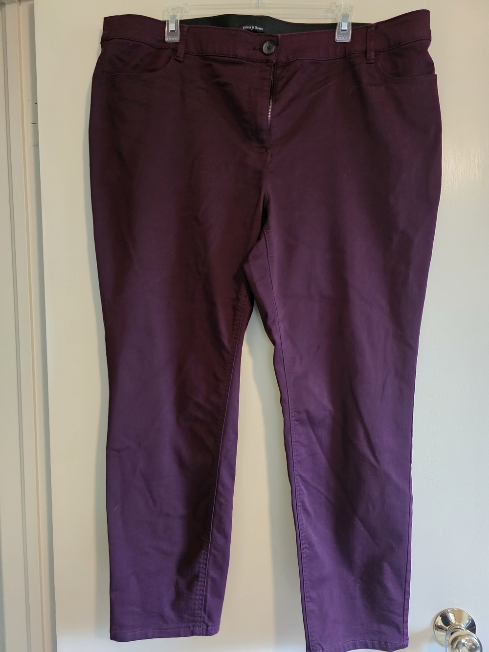 Avenue Plum Straight-Leg Pants - Deep Purple